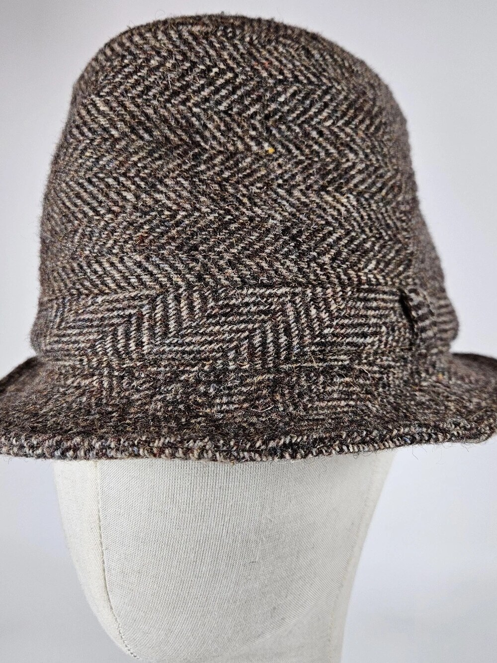 Pendleton Fedora Hat Brown Herringbone Wool Vintage Size Medium Retro Old Money